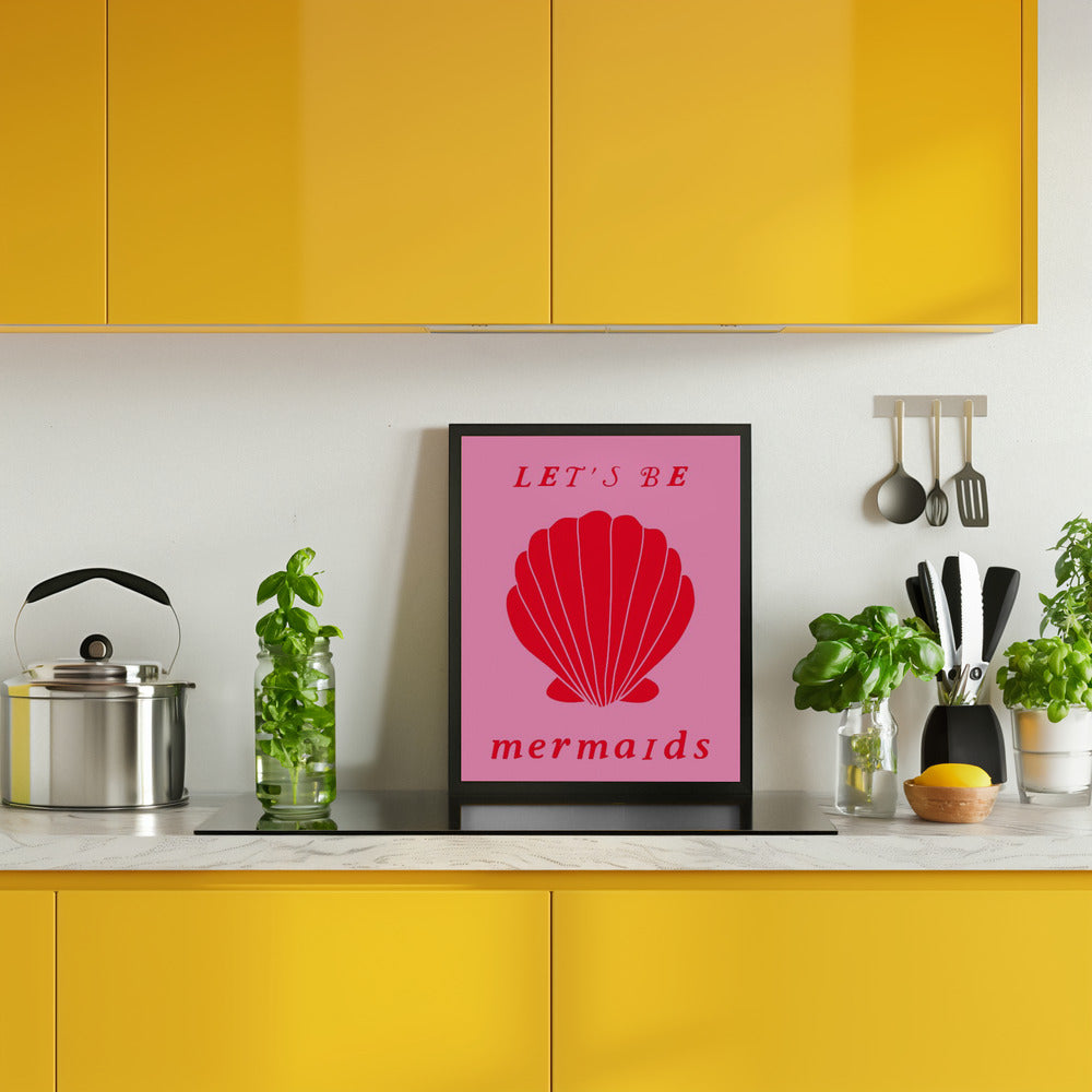 Mermaidspinkred Ratioiso Poster