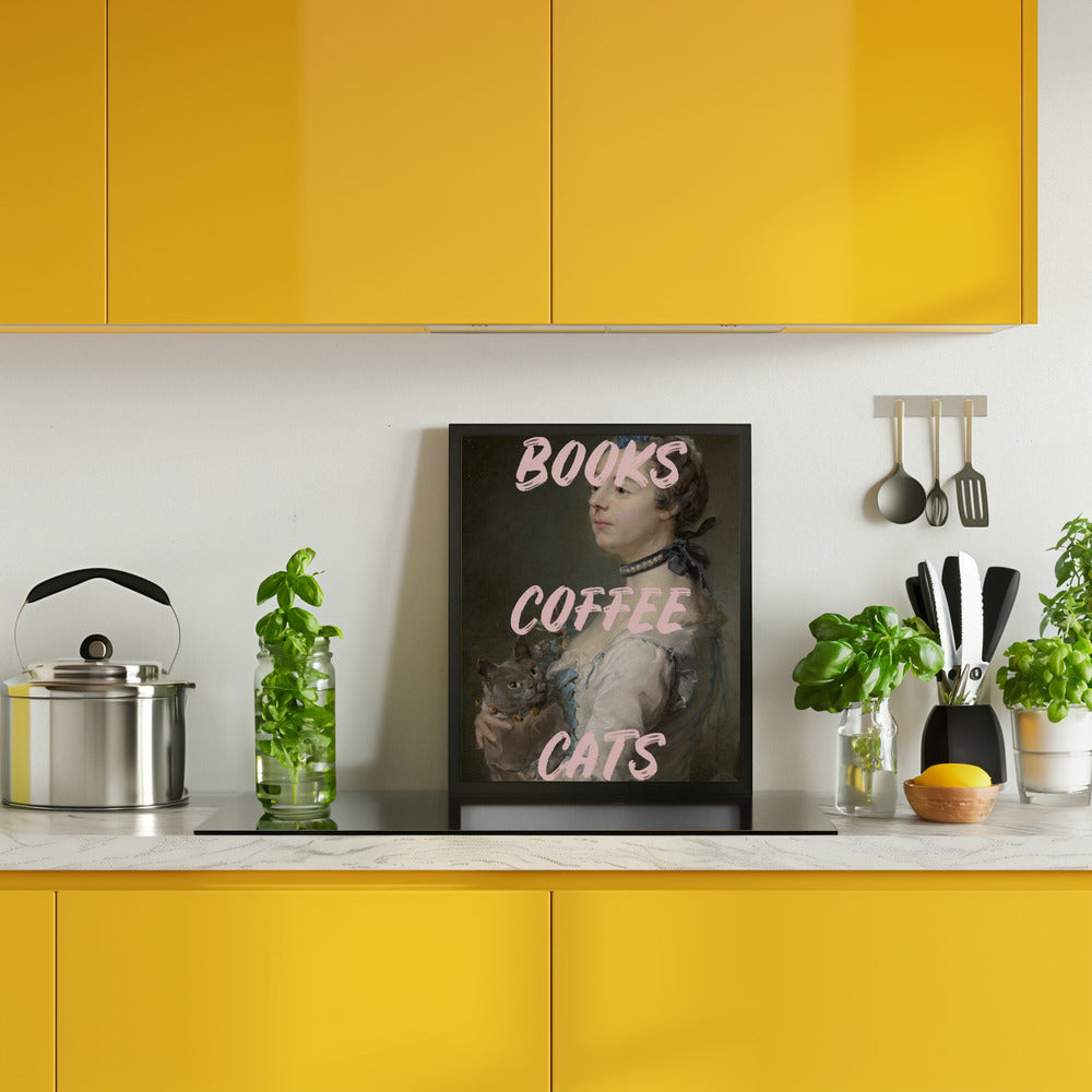 Bookscoffeecats Ratioiso Poster