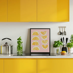 Sliced Lemons Poster