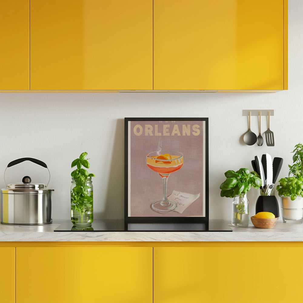 New Orleans Cocktail Travel Poster Poster