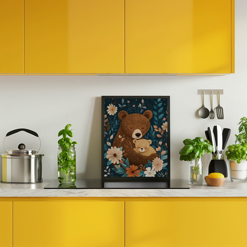 Mama Bear With Cub Poster