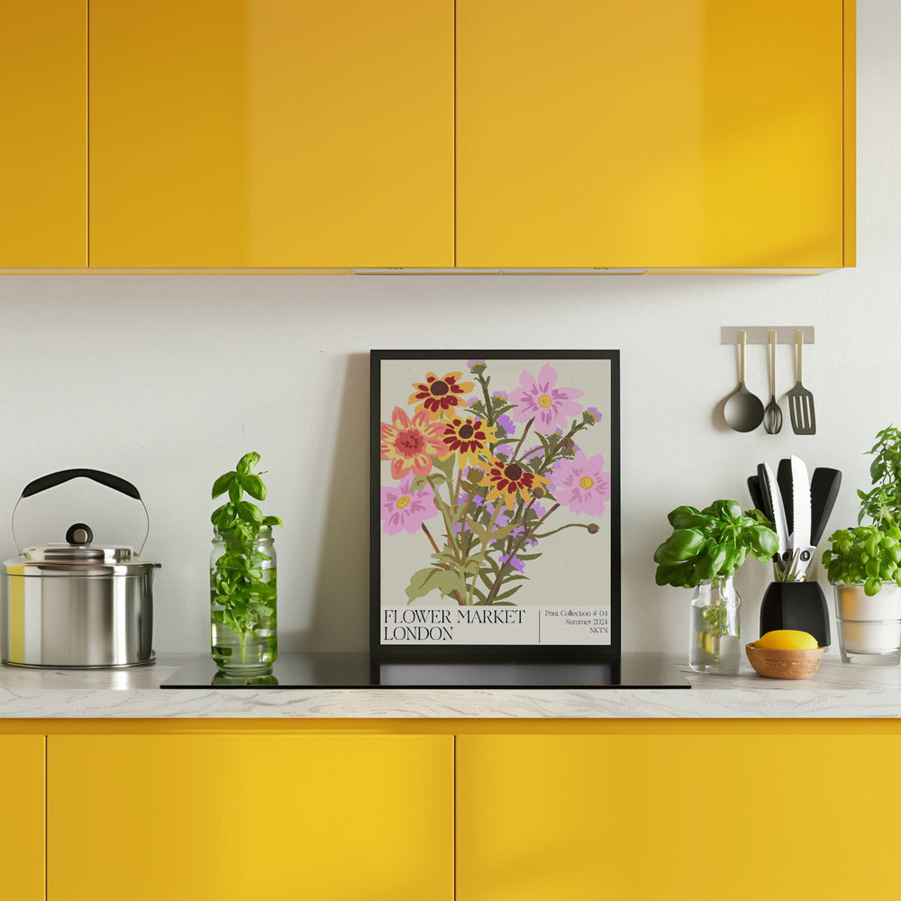 London Flower Market Poster