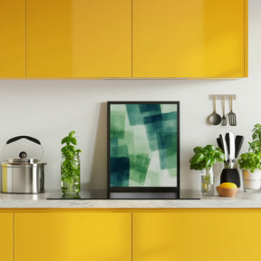 Green Squares Poster