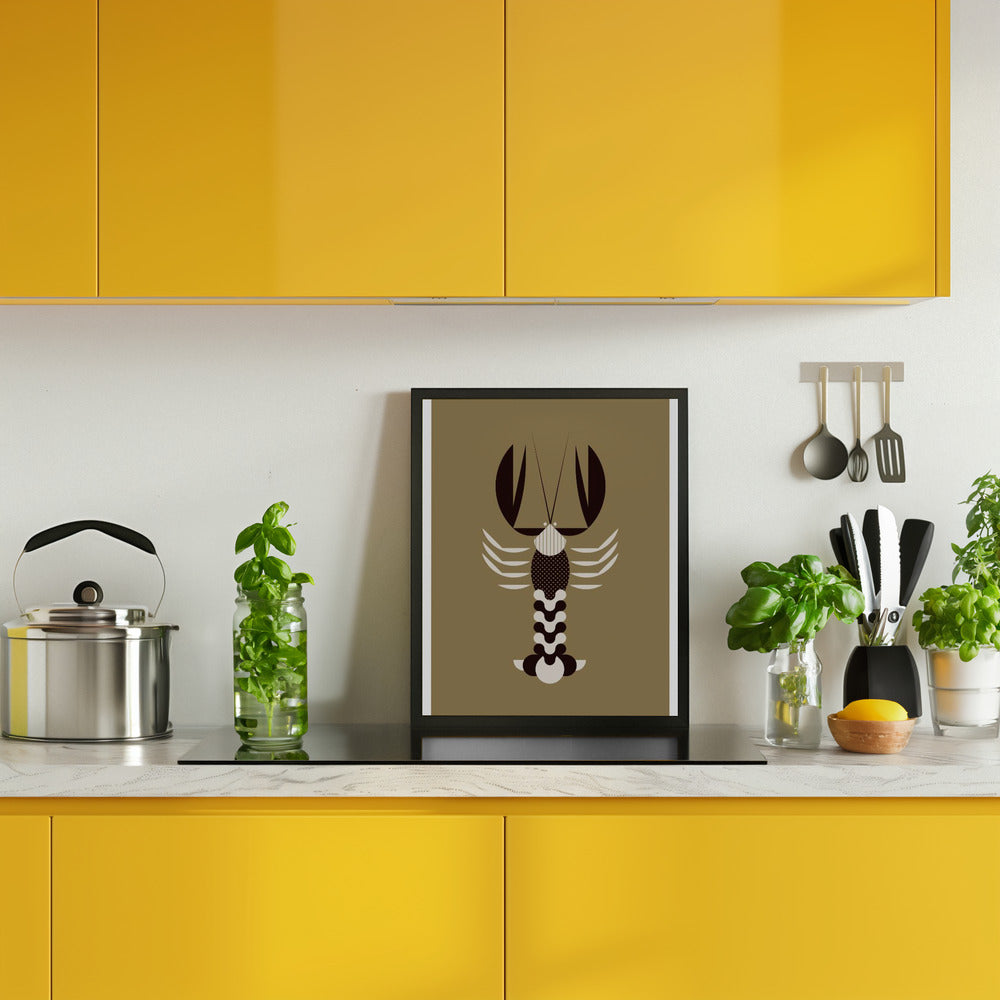 Golden Animals - Lobster (Gold) Poster