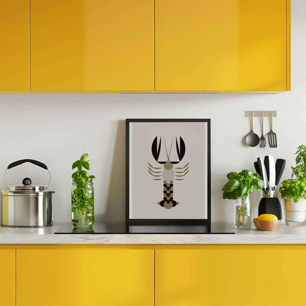 Golden Animals - Lobster (white) Poster