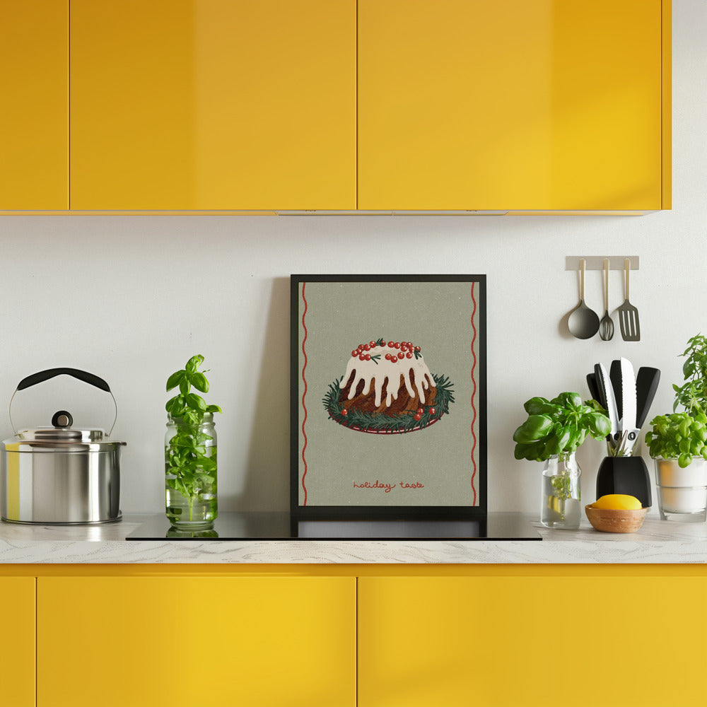 Christmas cake. Holiday Taste Poster