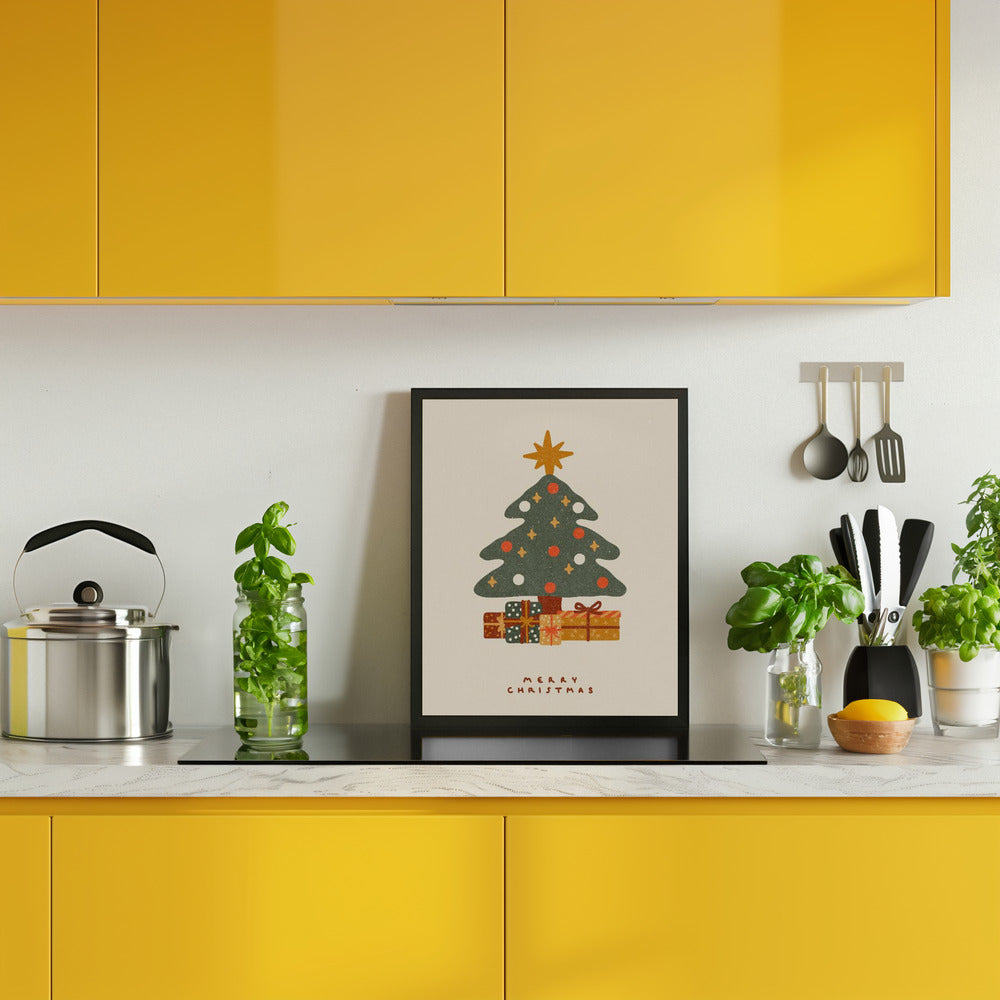 Christmas tree with gifts Poster