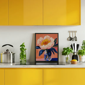 Blooming Peony Poster