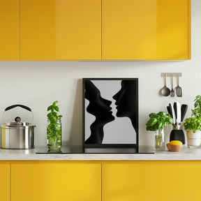 Two Abstract Silhouettes Poster