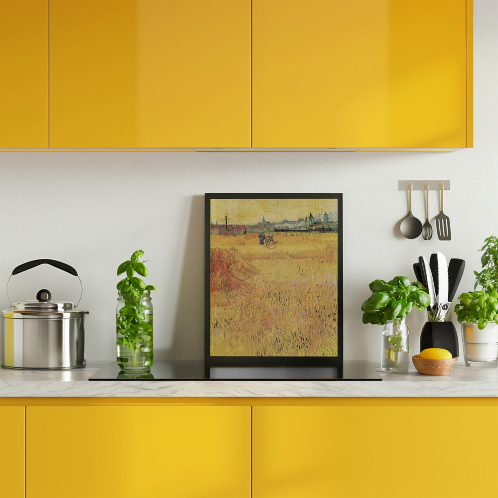 Wheat Field With View of Arles (1888) Poster