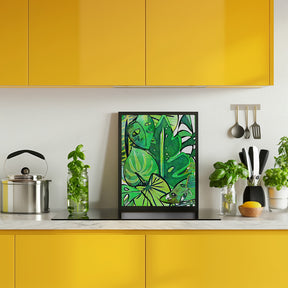 Lush Bohemian Tropical Leaves Poster