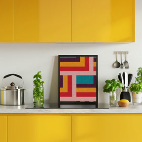 Abstract Mod Cubes M Poster