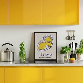 Food Art - Lemons Paris Fruit Market Poster