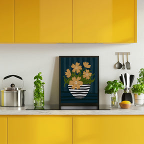 Striped Vase Poster