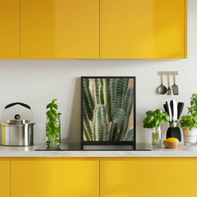 Gold &amp; Green Cacti Marrakech Poster