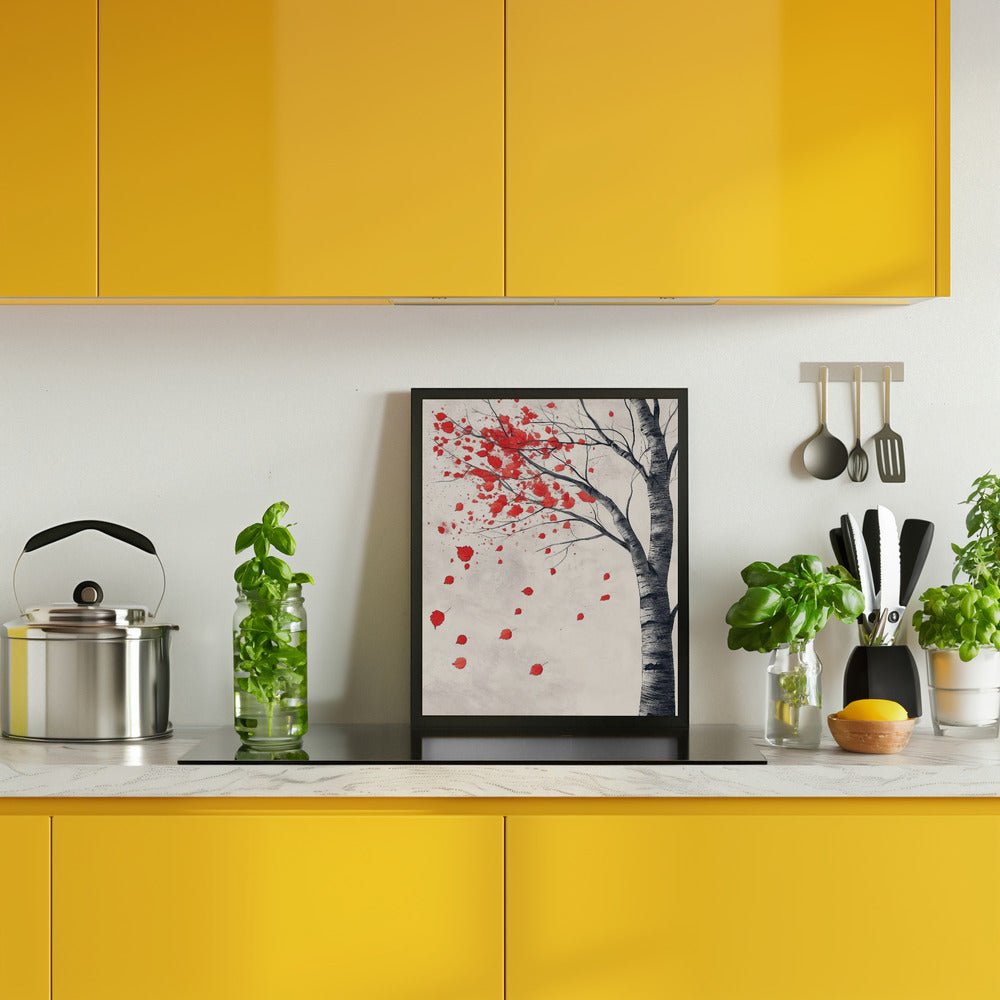 Birch Tree In Bloom Poster