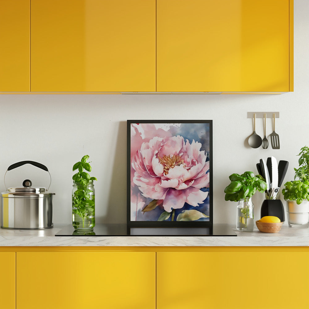 Blooming Peony Poster