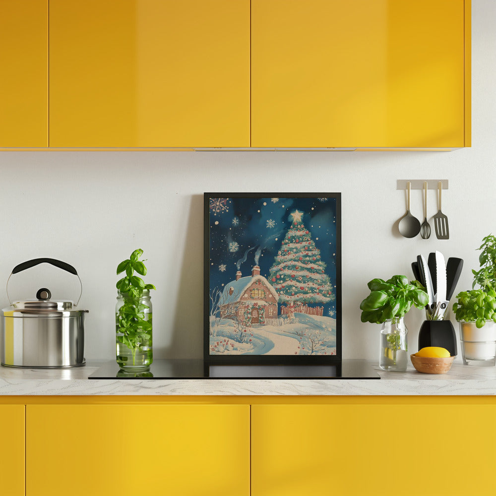 Snow Christmas Town Poster