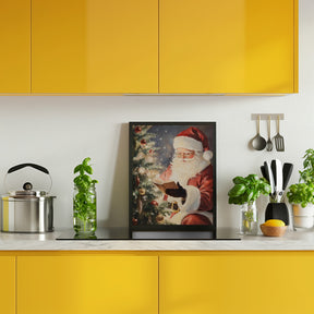 Santa Reading II Poster