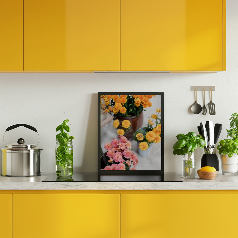 Chrysanthemum Blooms | Autumn Floral Still Life Poster