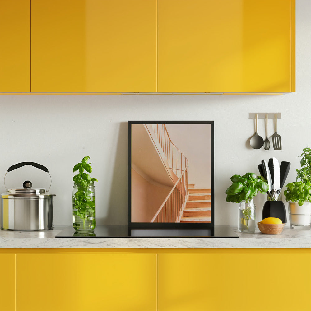 Orange Steps | Architectural Minimalism Poster