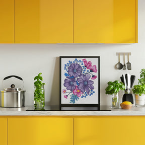 Pink and Purple Florals Poster