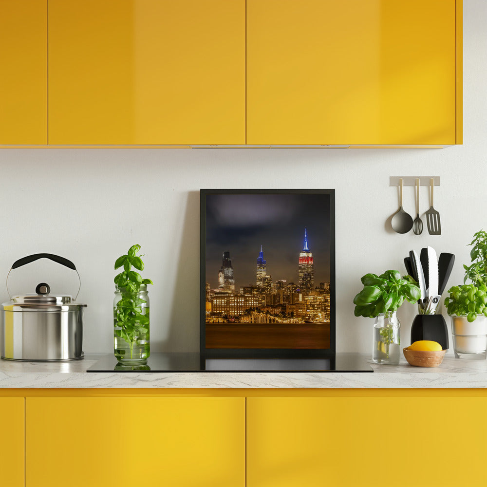 Magnificent midtown Manhattan skyline with Little Island Poster