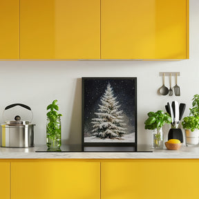 Snowfall Christmas Tree Poster