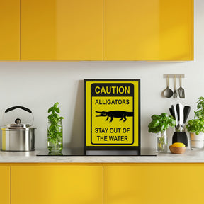 Caution   Alligators Poster