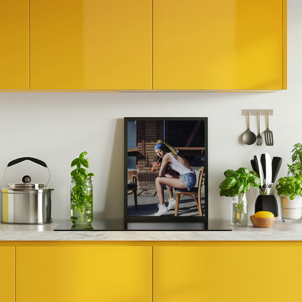 Girl With Pearl Earring Chillout Mood Poster