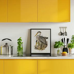 Great Grey Heron Poster