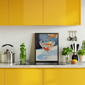 Pouring Lemon Tea into a Glass Poster