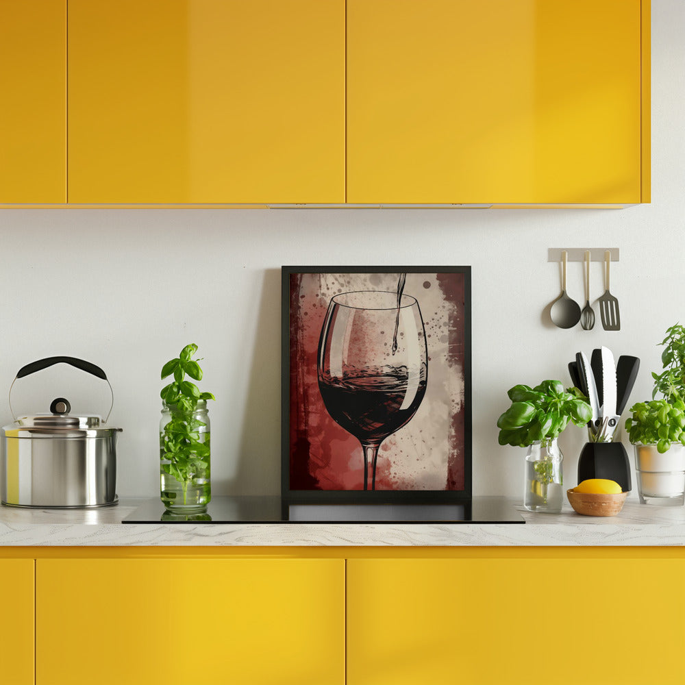 Red Red Wine No 5 Poster