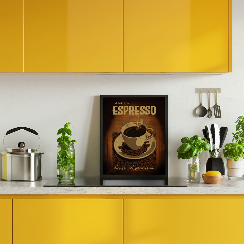 More Espresso   Less Depresso Poster