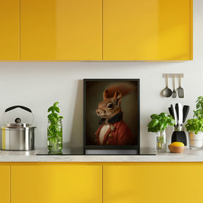 Squirrel Portrait Poster