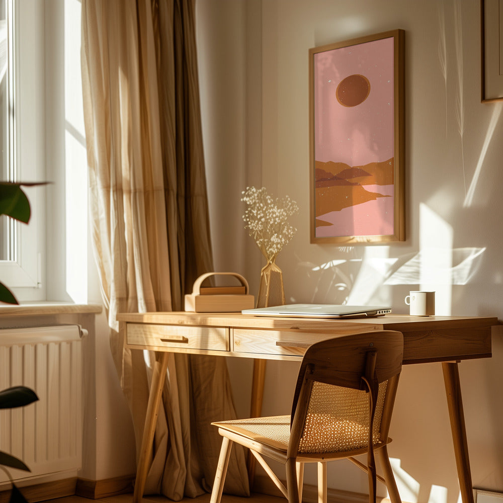 Moon  landscape Poster