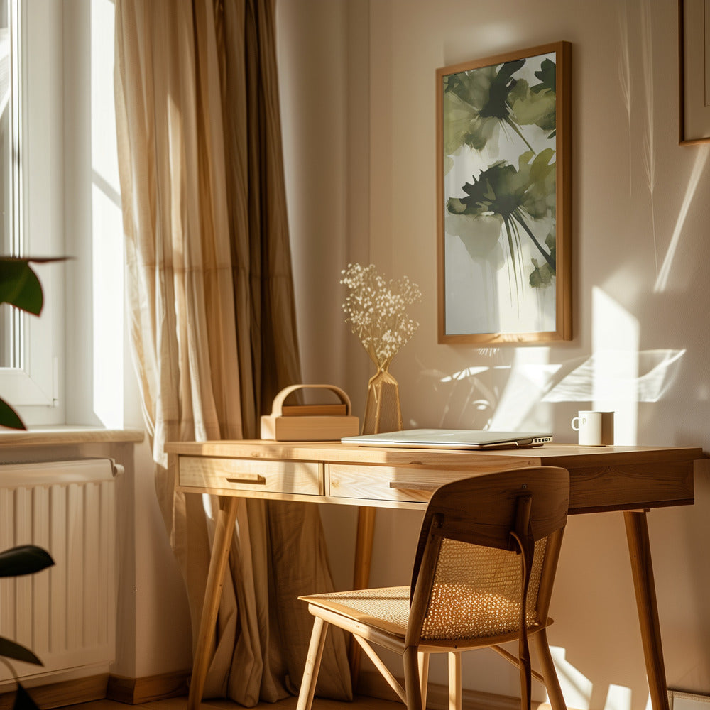 Green Flowers Poster