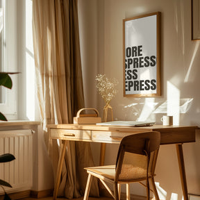 More Espresso Less Depresso - White Poster