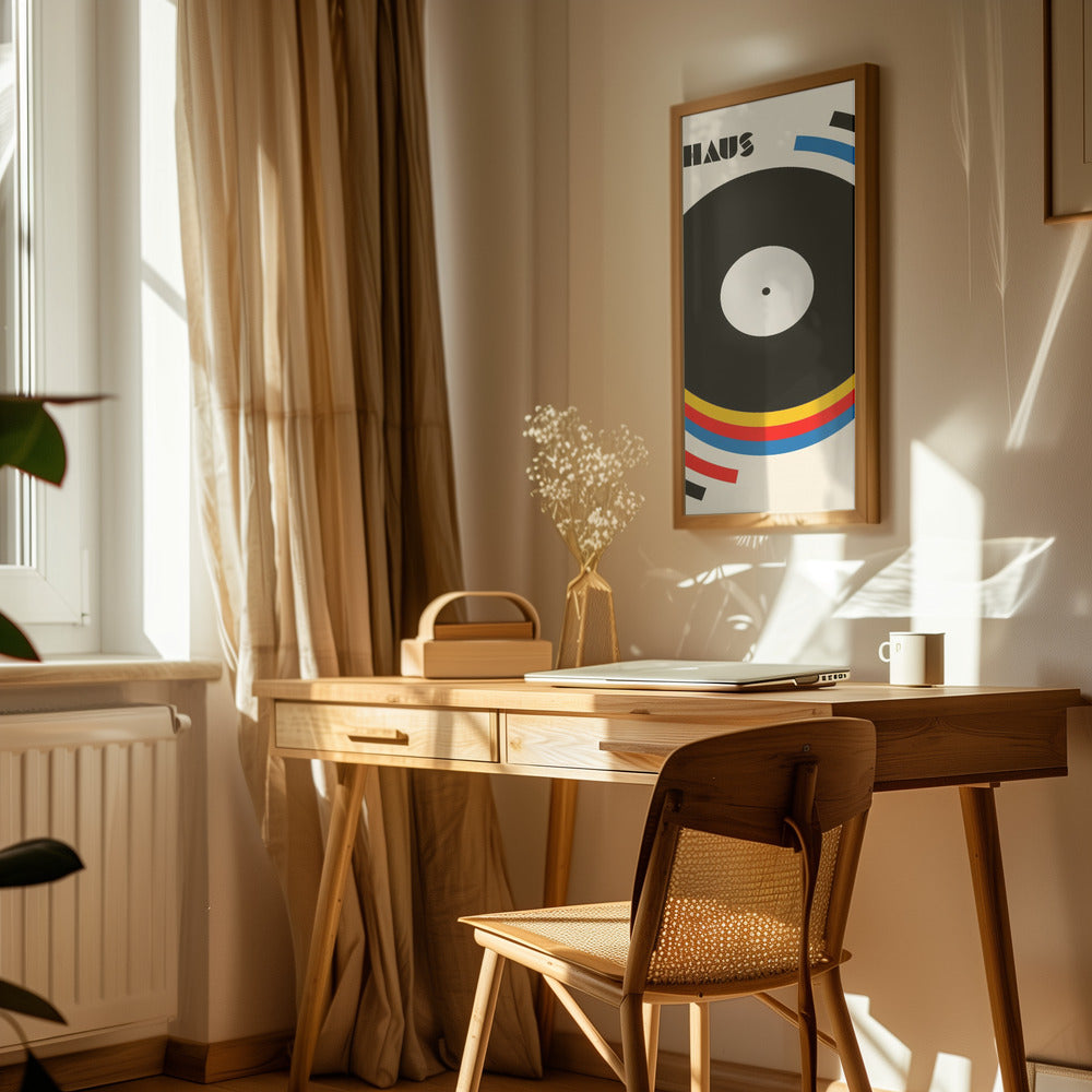 Bauhaus Musik Retro Illustration Poster