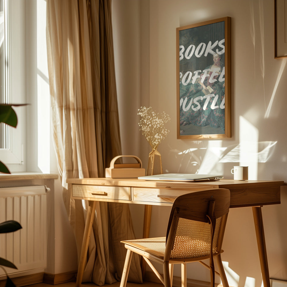 Bookscoffeewhite Ratioiso Poster