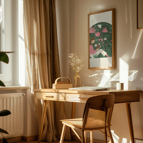 Reading in a Dome of Plants Poster